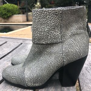 Rag & Bone Newbury Crackle Leather Booties